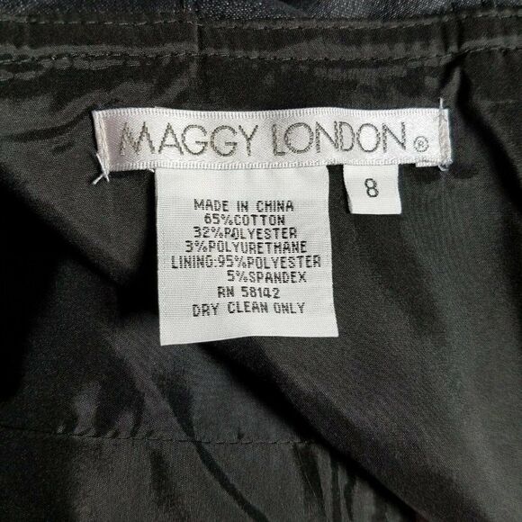 Maggy London Sleeveless Black Dress Size 8 Christmas New Years Eve Party - Picture 8 of 8